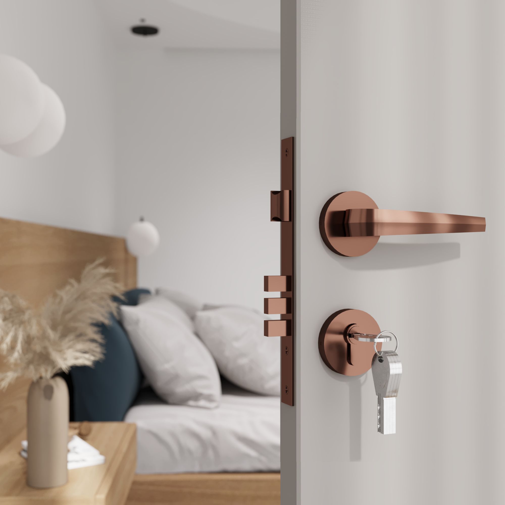 Flybird Interior Brass Mortise Handle FB-NARVI