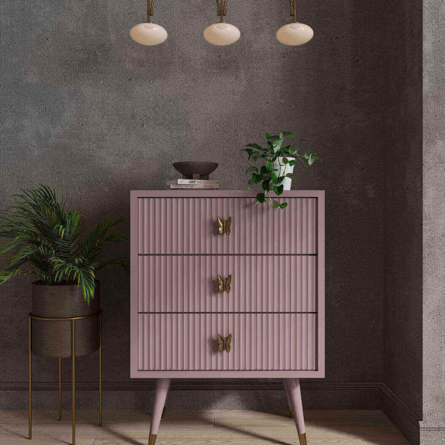 Flybird Interior Knob Handle FB-BRASS BUTTER FLY