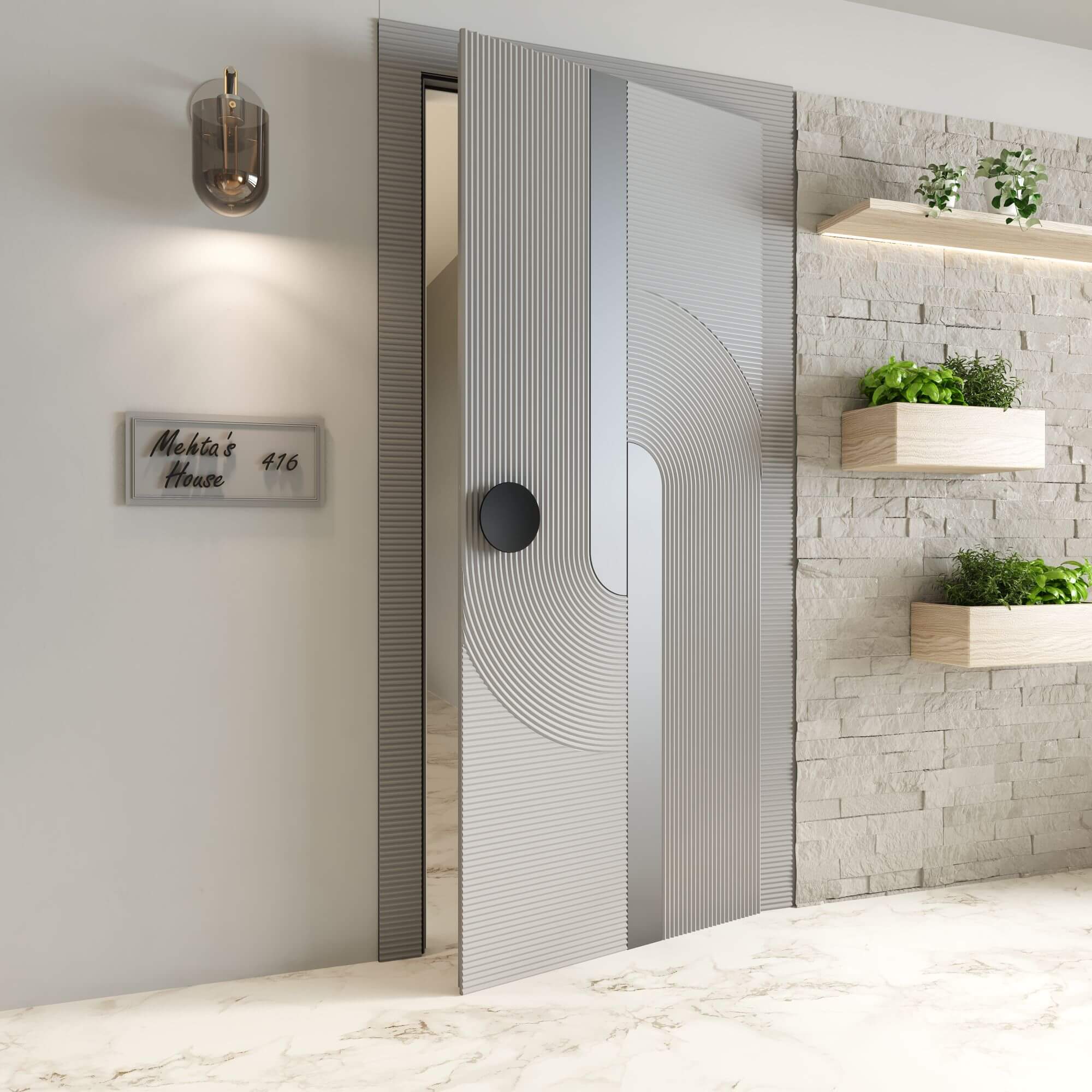 Flybird Interior Main Door Handle FB-DEEP ROUND