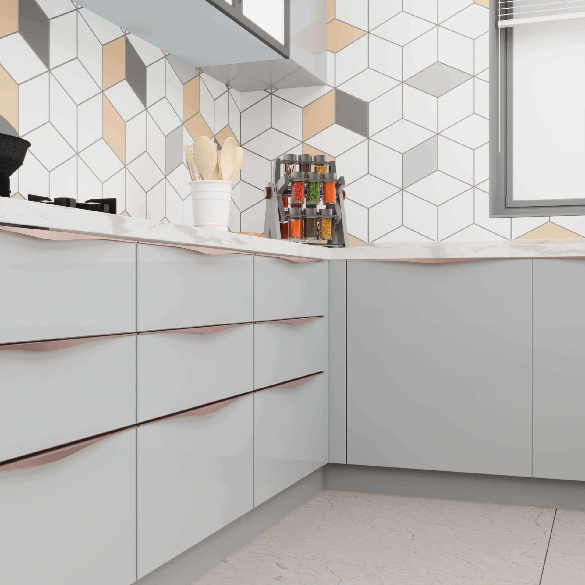 Flybird Interior Profile Handle FB-125 REG/BACK SCREW