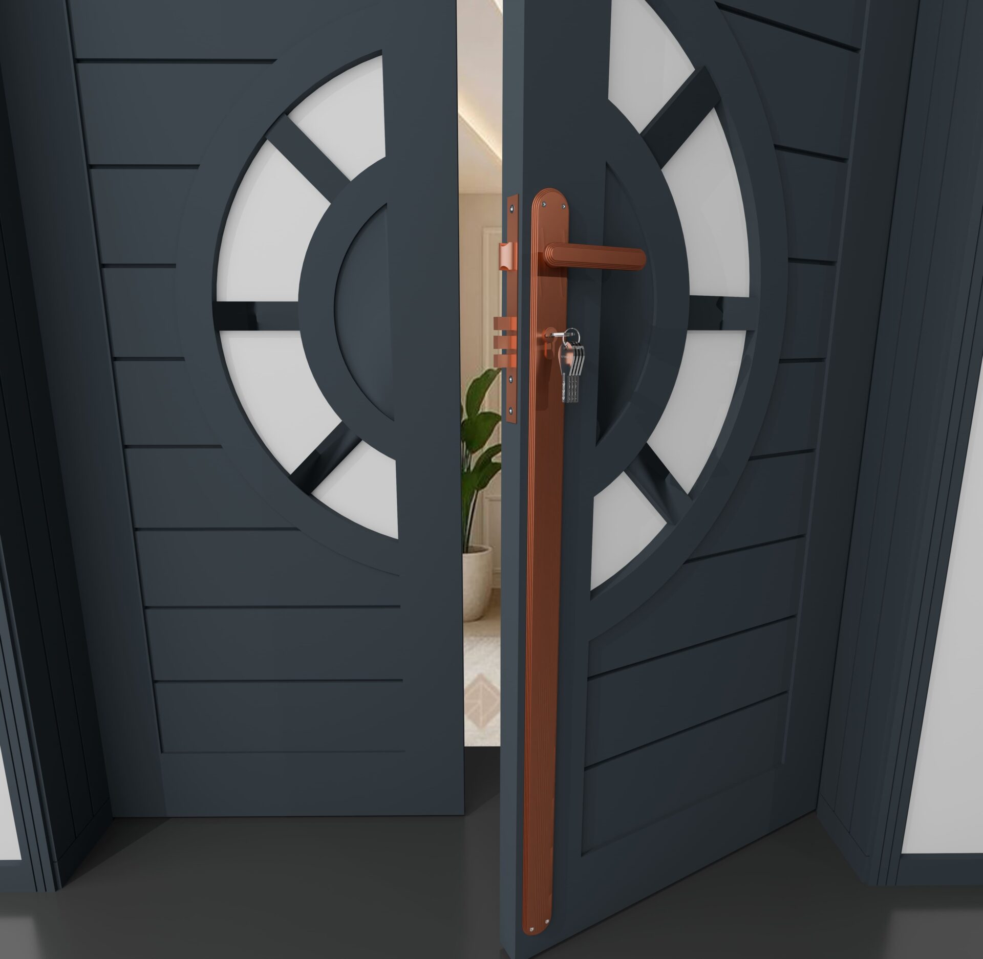 Flybird Interior Brass Mortise Handle FB-ASIRA PLATE