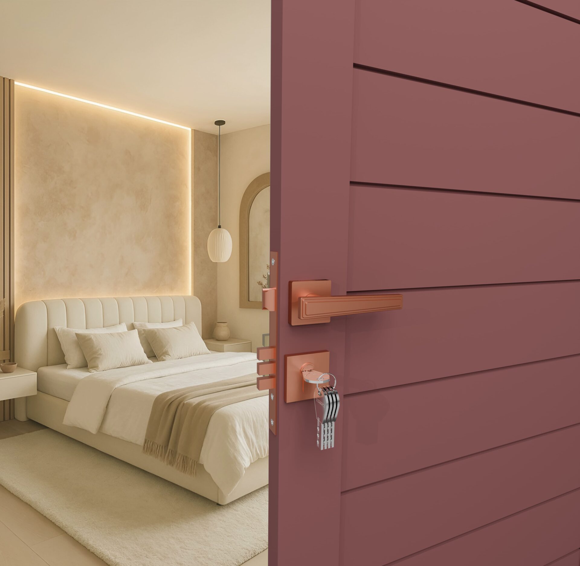 Flybird Interior Brass Mortise Handle FB-NETRIX