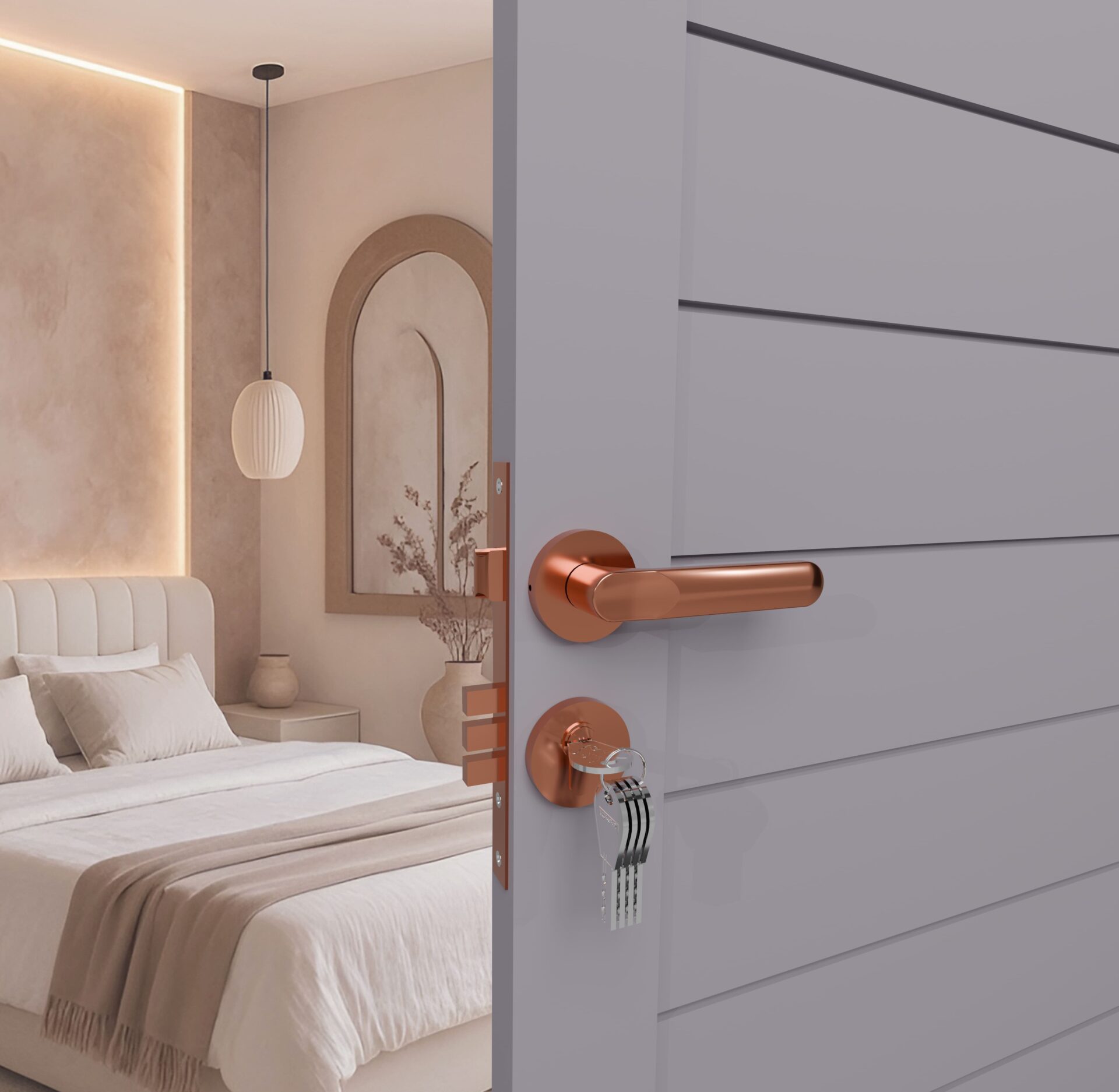 Flybird Interior Brass Mortise Handle FB-SABLE