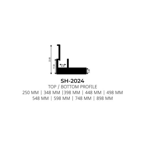 Flybird Interior Aluminium Profile Top/Bottom Profile SH-2024
