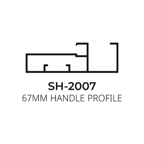 Flybird Interior Aluminium Profile 67MM Handle Profile SH-2007