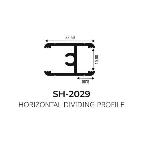 Flybird Interior Aluminium Profile Horizontal Dividing Profile SH-2029