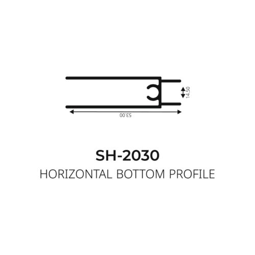 Flybird Interior Aluminium Profile Horizontal Bottom Profile SH-2030
