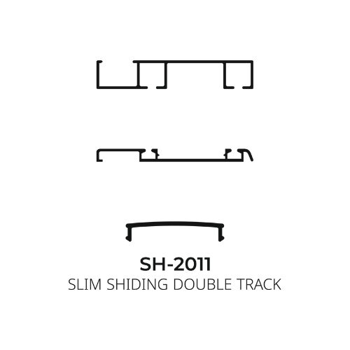 Flybird Interior Aluminium Profile Slim Sliding Double Track SH-2011