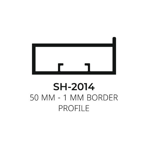 Flybird Interior Aluminium Profile 50MM - 1 MM Border Profile SH-2014